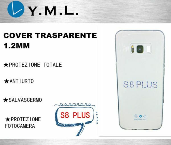 Custodia Cover In Tpu Trasparente Sottile 1.2mm Per Samsung Galaxy S8 Plus mar