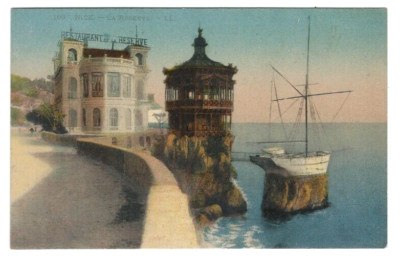 CPA 06 NICE Restaurant de la Réserve  (colorisée) vers 1920
