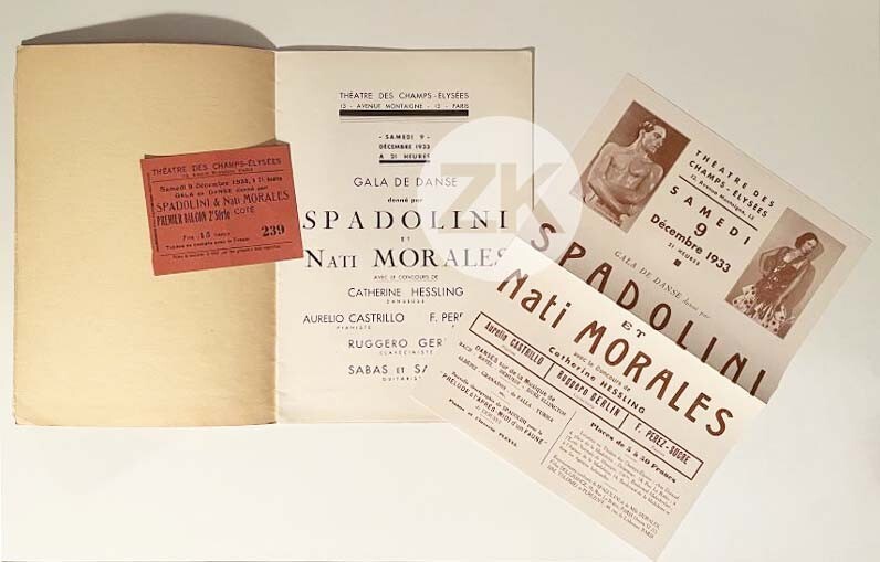 Alberto Spadolini Danse Morales Hessling Progr + Flyer +  Ticket + Photo 1930s