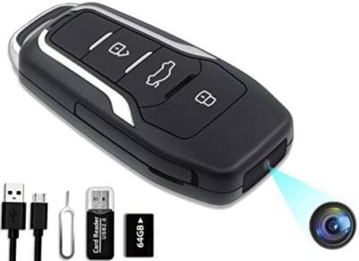 64GB Spy Hidden Camera Car Key HD 1080P Wireless Mini Keychain DVR Home Security