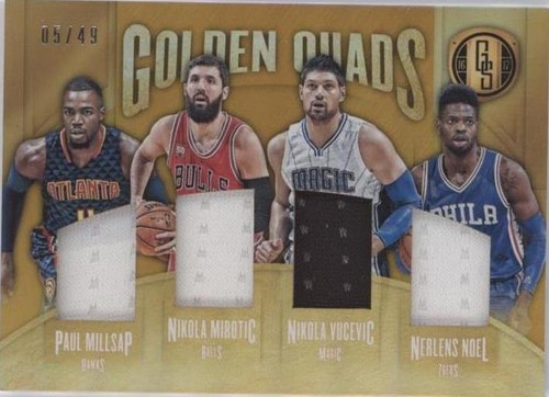 2016-17 Panini Gold Standard - Nerlens Noel/Nikola Mirotic/Nikola Vucevic/Paul Millsap #21