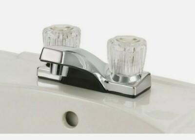 Home Plus  Traditional  Two Handle  Lavatory Faucet  4 in. Chrome