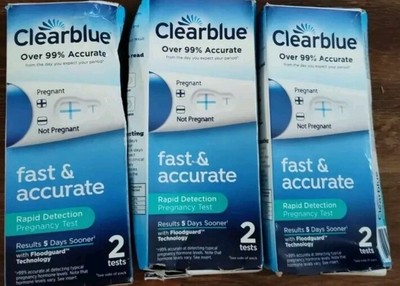 Clearblue Rapid Detection Pregnancy Test 3 PACK Tests Kits Exp 1/2026+ *Read
