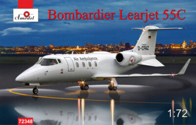 AMODEL 72348 Bombardier Learjet 55C Airplane Scale 1/72 - Plastic model kit