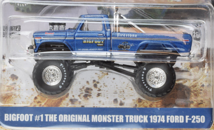 レア 1/64 グリーンライト1974 FORD F-250 BIGFOOT 1974 BIGFOOT #1 FORD F-250 MONSTER TRUCK CLEAN VERSION W/ 66