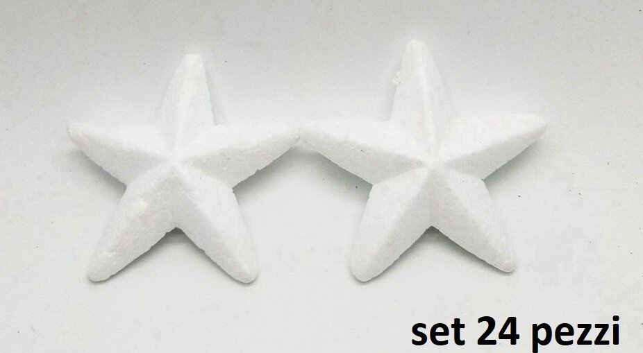 Set 24 Pezzi Stelle In Polistirolo Forme 10cm bal