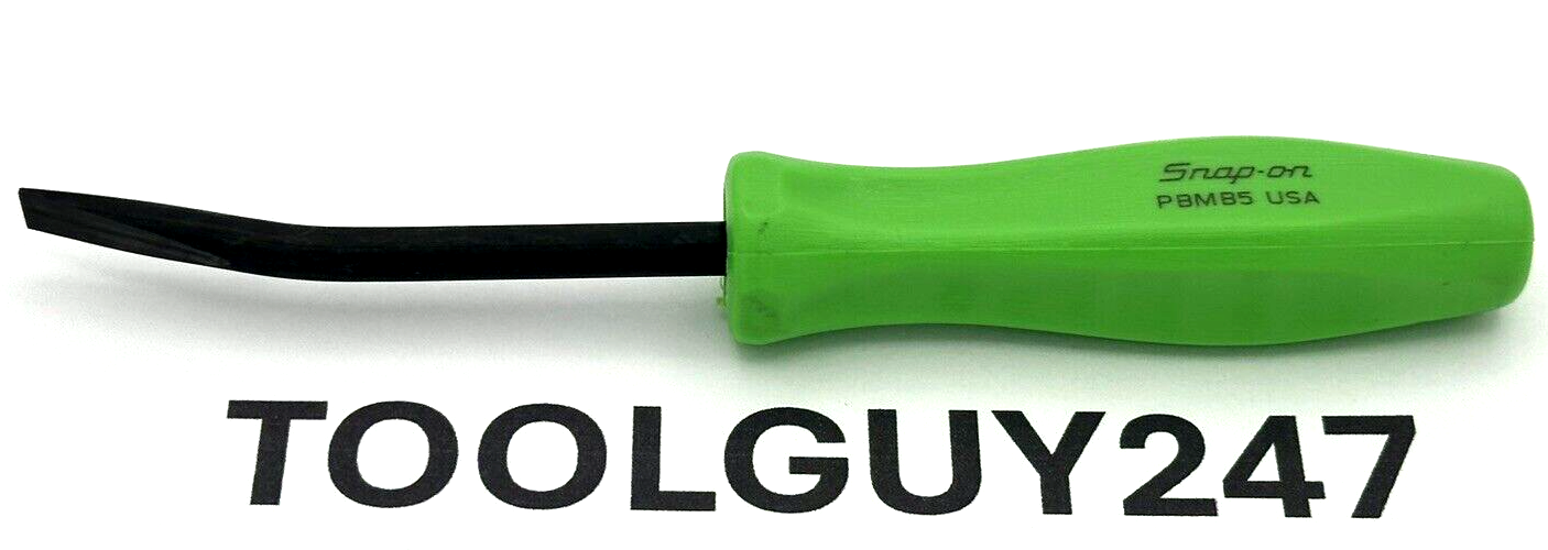 SNAP ON TOOLS USA PBMB5 G GREEN  5" Length Angle Tip Mini Pocket Prybar NEW