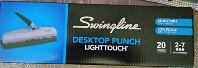 Swingline 3 Three Hole Punch 20 Sheet High Capacity Light Touch Desktop BRAND NE