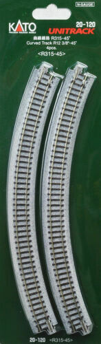 Rail courbe - H0 - code 100 - traverses bois - avec ballast - Voie