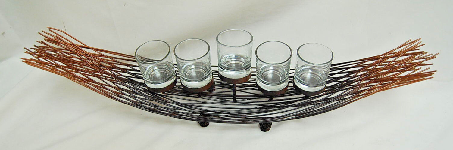 【R&B】Center Piece / Kinda Right Metal Intertwined 5-Candle Centerpiece 24