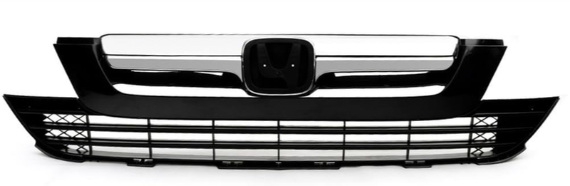 Black Chrome Front Upper Lower Bumper Grille Guard for Honda CRV 2007 2008 2009