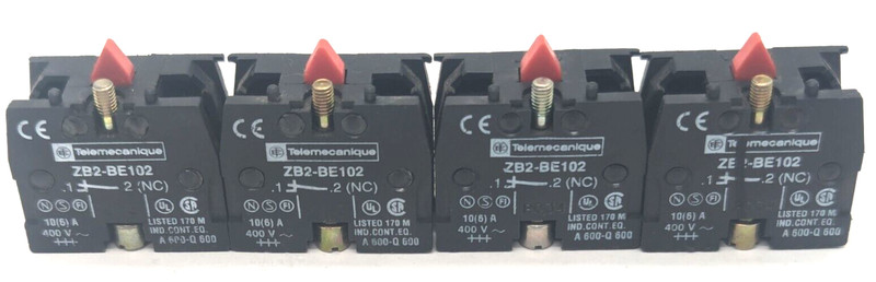 4x Telemecanique Zb2 Be102 Kontaktblock