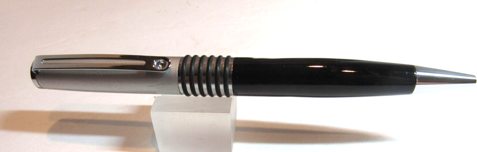 TERZETTI FOLSOM HEAVY LARGE  METAL BRASS  BALLPOINT PEN-BLACK-NEW '23