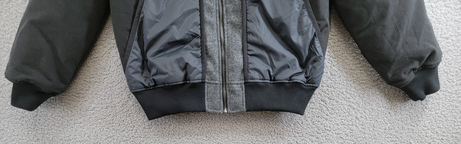 Bass Outdoor Hero Mixed Media Zip-Front Bomber Jacket Men's S Black Beauty L/S - Picture 4 of 17
