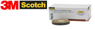 3M ATG 969 Tape 1/2'' x 36yds -12 rls  (LONG LENGTH) New!