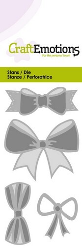 CraftEmotions Stanz- und Prägeschablone 4tlg - Schleife