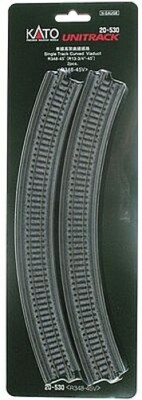 Kato Single Track Viaduct - Curved (R13 3/4'' - 45) - N Scale Nickel Silver