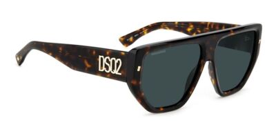 Pre-owned Dsquared2 D2 0088/s Havana/blue Grey 60/14/145 Men Sunglasses In Gray