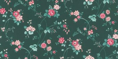 Rasch Wallpaper 288291 Petite Fleur 5 Green Pink Red Flowers Fleece Wallpaper