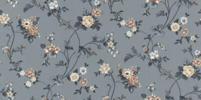 Rasch Textil 871721 Petite Fleur 5 Grey Beige Flowers Blossom Fabric Fabic