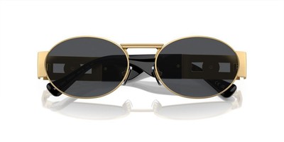 Pre-owned Versace Ve 2264 Matte Black/ Grey 56/18/140 Unisex Sunglasses In Gray