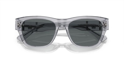 Pre-owned Versace Ve 4457 Clear Grey/ Grey 55/18/145 Men Sunglasses In Gray