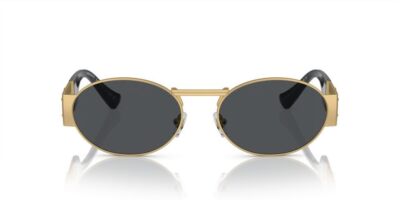 Pre-owned Versace Ve 2264 Matte Black/ Grey 56/18/140 Unisex Sunglasses In Gray