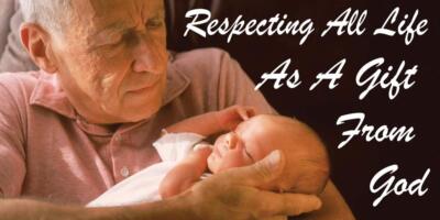 Respect All Life Pro-Life Vinyl Sign