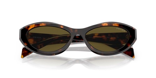 Pre-owned Prada Pr 26zs 14lo9z Honey Tortoise Dark Brown Women Sunglasses Authentic