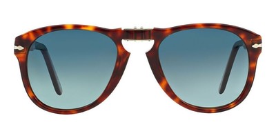 Pre-owned Persol Po 0714 Havana/blue Shaded 54/21/140 Unisex Sunglasses