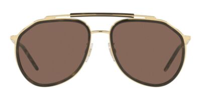 Pre-owned Dolce & Gabbana Dg 2277 Gold/brown 57/18/140 Men Sunglasses