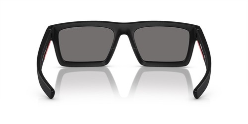 Pre-owned Prada Linea Rossa 02zsu Sunglasses 1bo02g Matte Black Dark Polarized Authentic In Gray