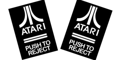 Atari Arcade Coin Door Inserts - 18mm x 26mm - 4 Pack