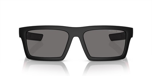 Pre-owned Prada Linea Rossa 02zsu Sunglasses 1bo02g Matte Black Dark Polarized Authentic In Gray