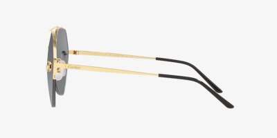Pre-owned Cartier Ct0355s-001 Gold Sunglasses In Gray