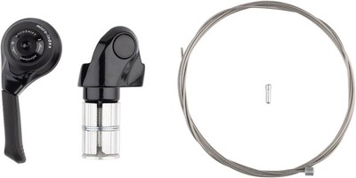 microSHIFT Left Bar End Mountain Shifter - Double/Triple, Friction, Shimano Comp