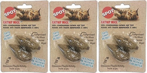 (6 Pack) Ethical Pet 100-Percent Catnip Candy Mice Cat Toy (3 Packages each