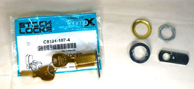 stock locks pin tumbler cam lock C8101-107-4 comp x national satin brass