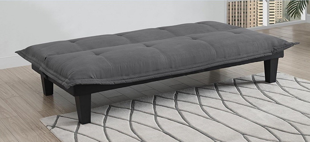 Futon Sofa Bed Couch Sleeper Furniture Microfiber Modern Decor Fold Gray Lounger