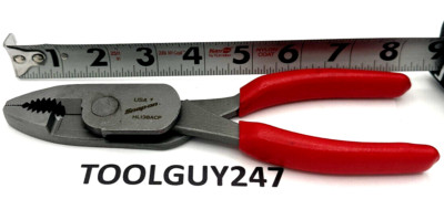SNAP ON TOOLS USA RED 8'' Soft Grip High-Leverage Combination Pliers HL138ACP NEW
