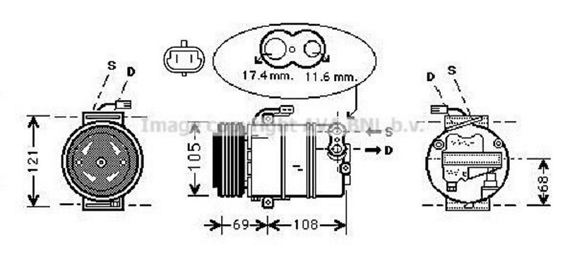 Prasco Compresseur De Climatisation Olak316 Pour Opel Zafira B (A05) Combo Tour