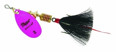 Mepps B2ST HP-BK Aglia In-Line Spinner 1/6 oz Dressed Treble Hook Hot Pink Bl