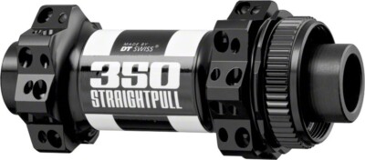 DT Swiss 350 Front Hub - 12 x 100mm, Center-Lock, Black, 24h, Straight Pull