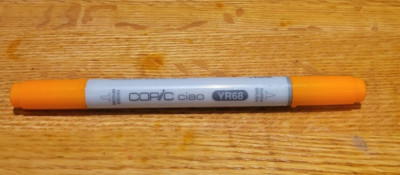 Copic Ciao Round Body Marker~ Orange~ YR68~ Medium Broad & Super Brush