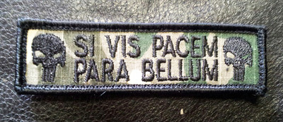 Si Vis Pacem Para Bellum Hook Fastener Patch (3.75 X 1.0 - PRB5) 