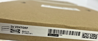 Pack de 2 cajones delanteros IKEA VOXTORP, beige claro de alto brillo, 4x31...