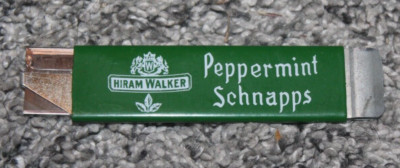 HIRAM WALKER ''PEPPERMINT SCHNAPPS''  Advertising Box Cutter
