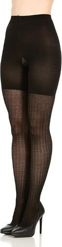 2-Spanx Assets Sara Blakely Shaping Tights Textured Wish Bone Plus Size 5 Black