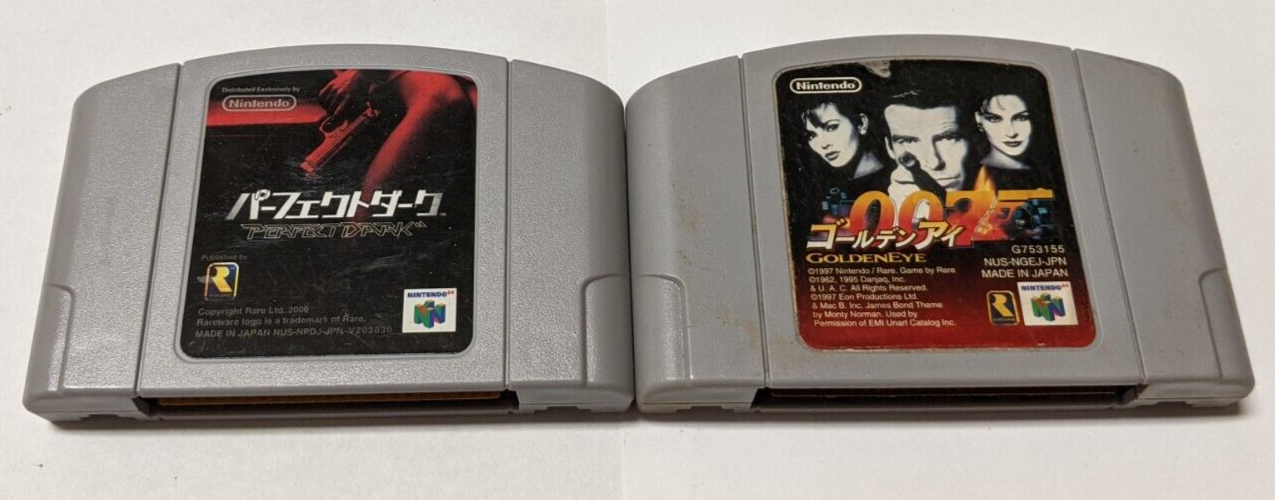 ニンテンドー64 パーフェクトダークとゴールデンアイ007セット Nintendo 64 Lot of 2 - Perfect Dark & 007 Goldeneye - Vcx42