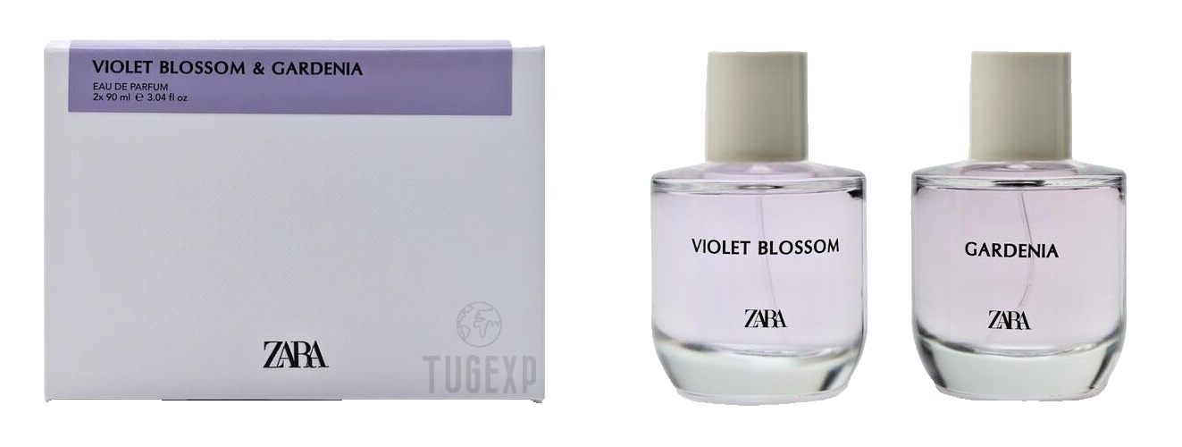 ZARA Violet Blossom and Gardenia 2x90ml Duo Set Women Parfum